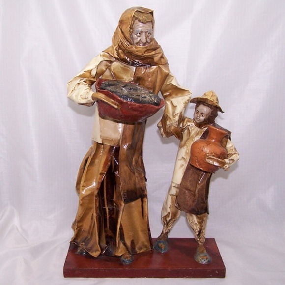 VTG Papier-mâché, Mexican folk art sculptures, "peasant figures" - Picture 1 of 7
